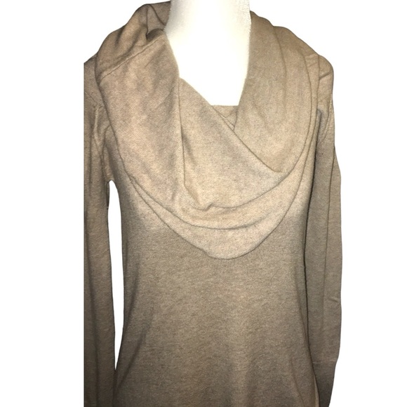Shrinking Violet | Women's Cowl Sweater | Tan | XS - Picture 3 of 4
